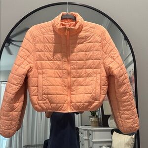 Altar’d State Orange Quilted Jacket size small worn twice
